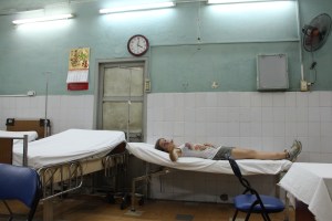 Becky in the hospital